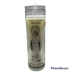White Holy death 7 days candle/ vela Blanca Santa muerte siete días